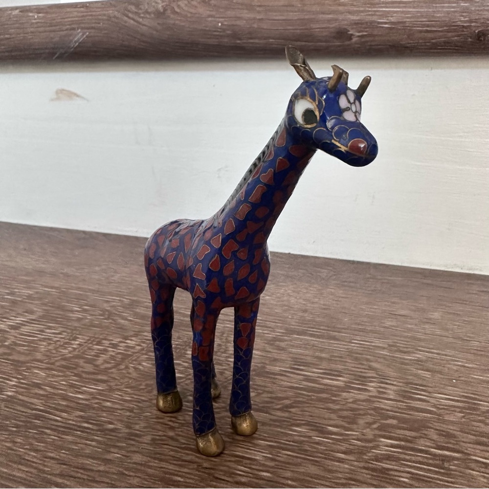 Cloisonne Giraffe Figure